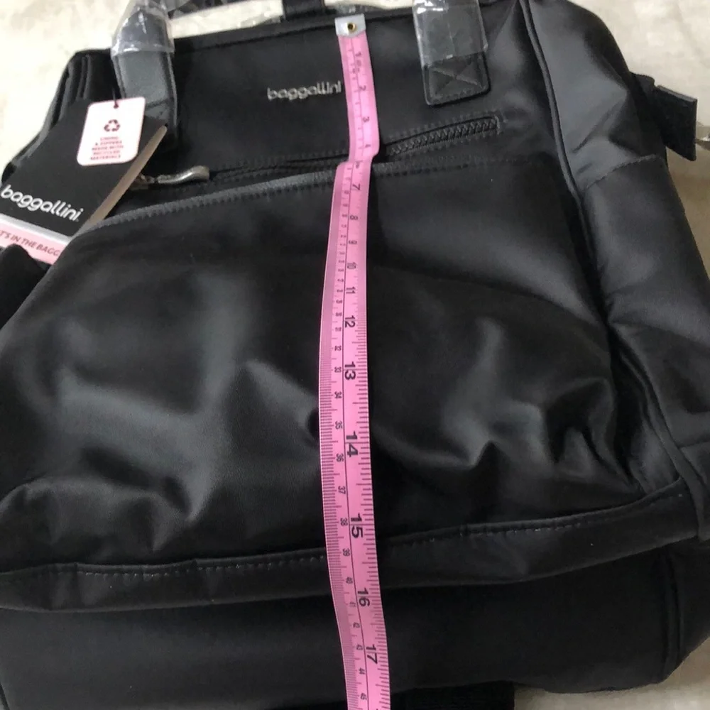 Baggallini Soho Backpack Travel Laptop Water-Resistant Work Bag - Black